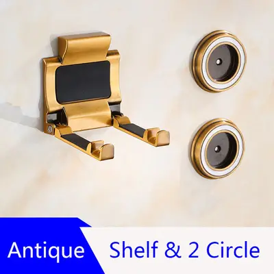 Space Aluminum Hair Dryer Barrel Rack | Color: Antique Gold | style: C