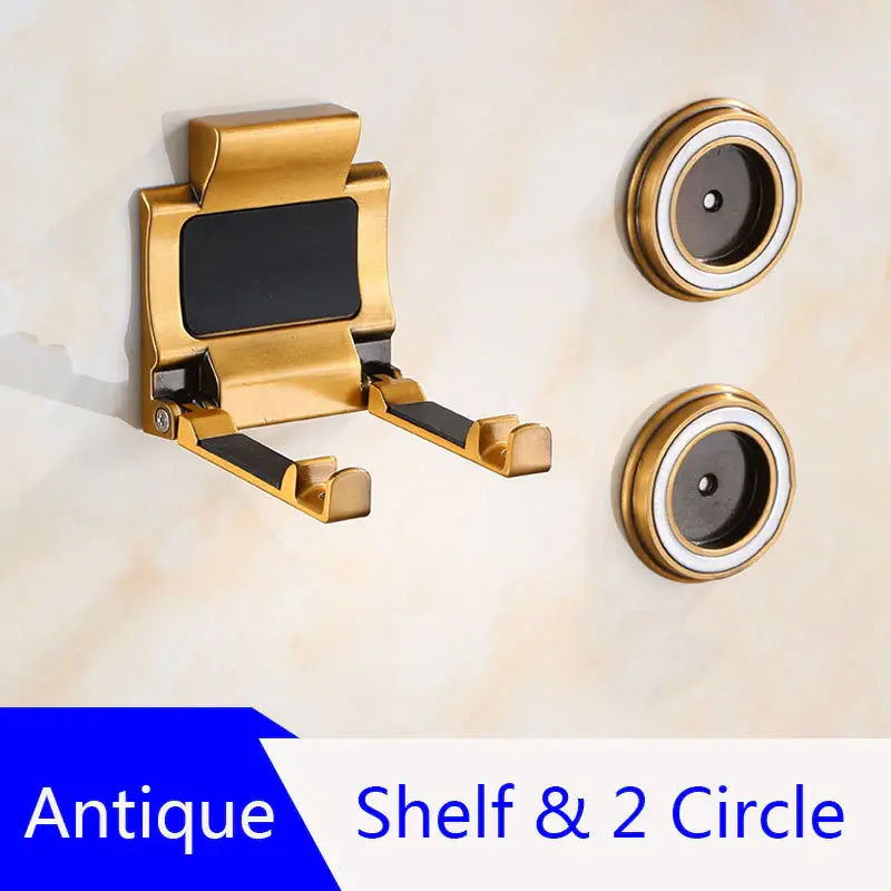 Space Aluminum Hair Dryer Barrel Rack | Color: Antique Gold | style: C