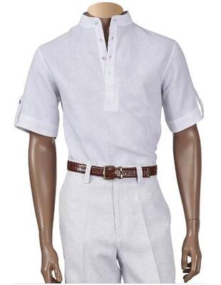 Mens White Linen Suit