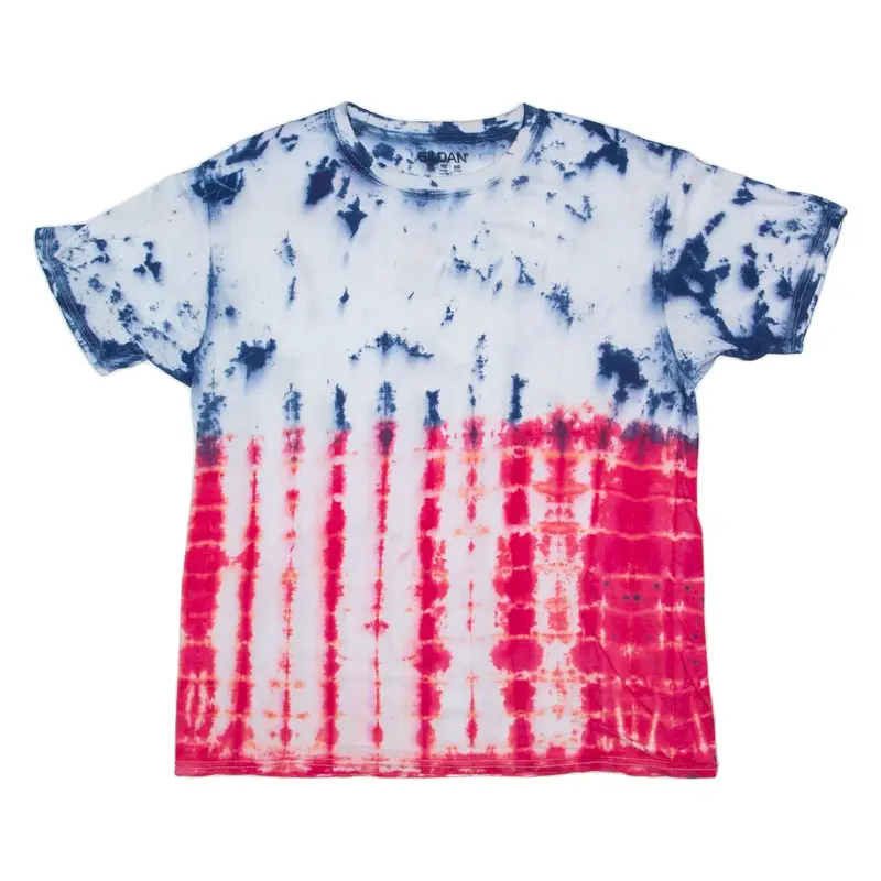 GILDAN Tie Dye T-Shirt Blue Short Sleeve Girls XL