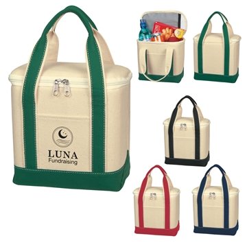 25 Promotional Small Cotton Canvas Cooler Bag - Insulated
