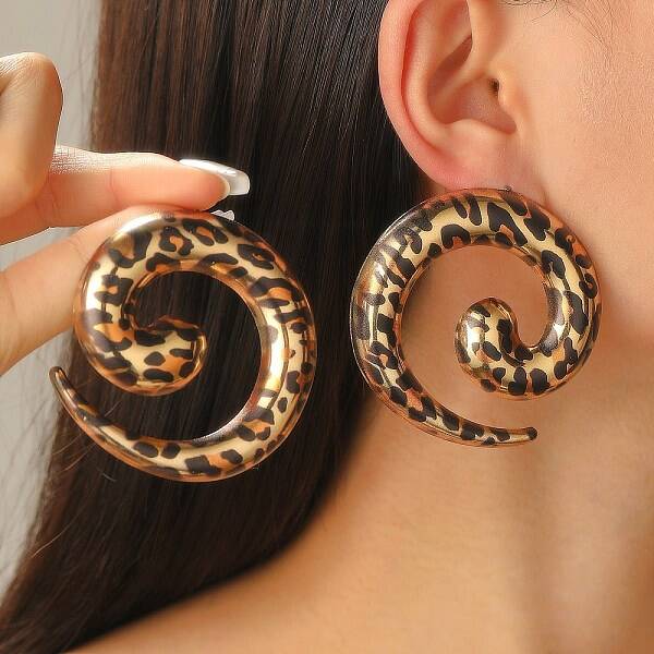Spiral Alloy Stud Earrings