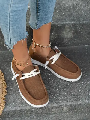 Women's Minimalist Plain Round Toe Slip-on Shoes, Casual Comfortable Versatile Slip on Flats, Simple Design Soft Slip on Shoe...