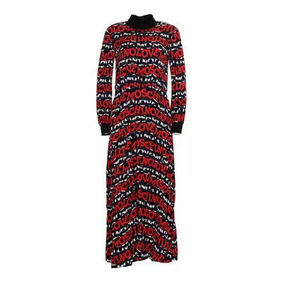Love Moschino Spellout Maxi Dress - Small Red Viscose