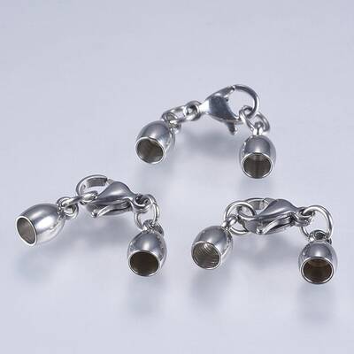 Tarnish Resistant 201 Stainless Steel Cord Ends