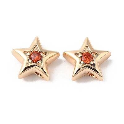 Brass with Cubic Zirconia Beads Beads