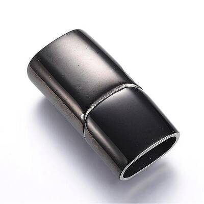 304 Stainless Steel Magnetic Clasps with Glue-in Ends