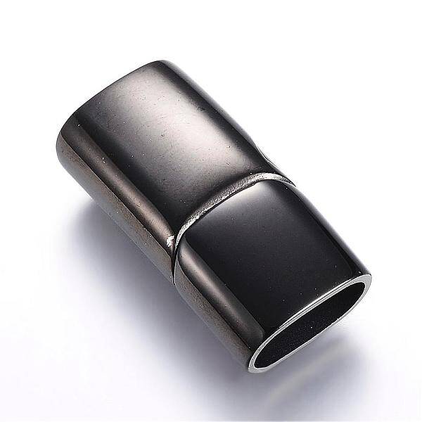 304 Stainless Steel Magnetic Clasps with Glue-in Ends