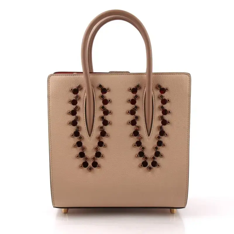Pre-owned christian louboutin Leather tote bags Paloma Naturel Rose Gold Tote
