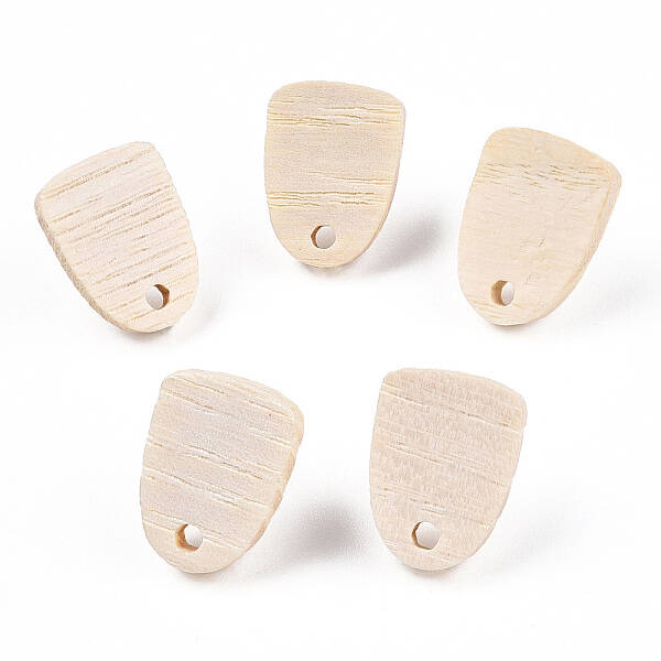 Ash Wood Stud Earring Findings