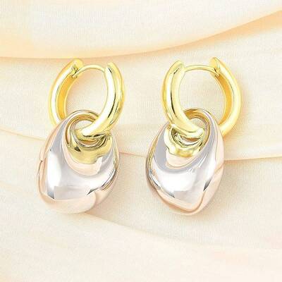 Nuggets Brass Hoop Earrings for Women