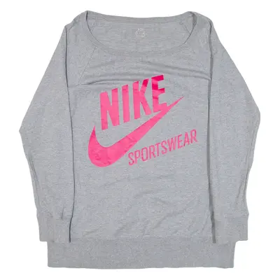 NIKE Womens Sweatshirt Grey XL