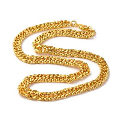 Iron Cuban Link Chain Necklaces for Women Men