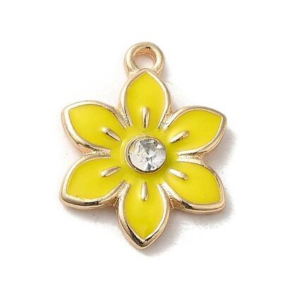 Flower Alloy Enamel Pendants