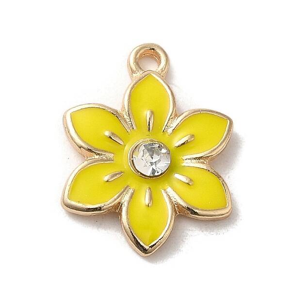 Flower Alloy Enamel Pendants