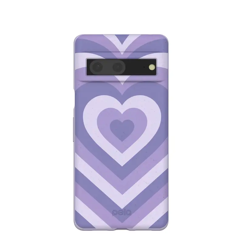 Lavender Power Hearts Google Pixel 7 Case