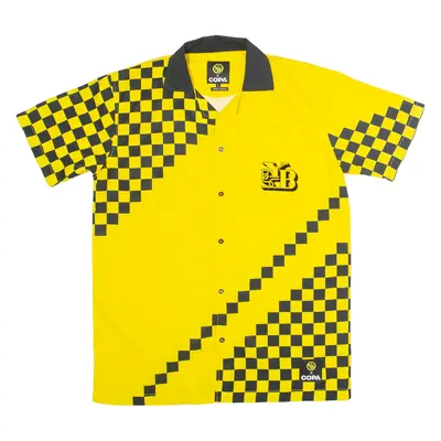 COPA X BSC Young Boys Mens Shirt Yellow Crazy Pattern L