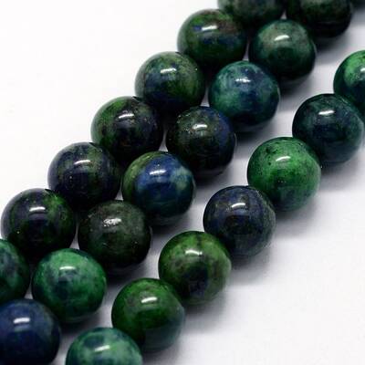 Natural Chrysocolla and Lapis Lazuli Beads Strands