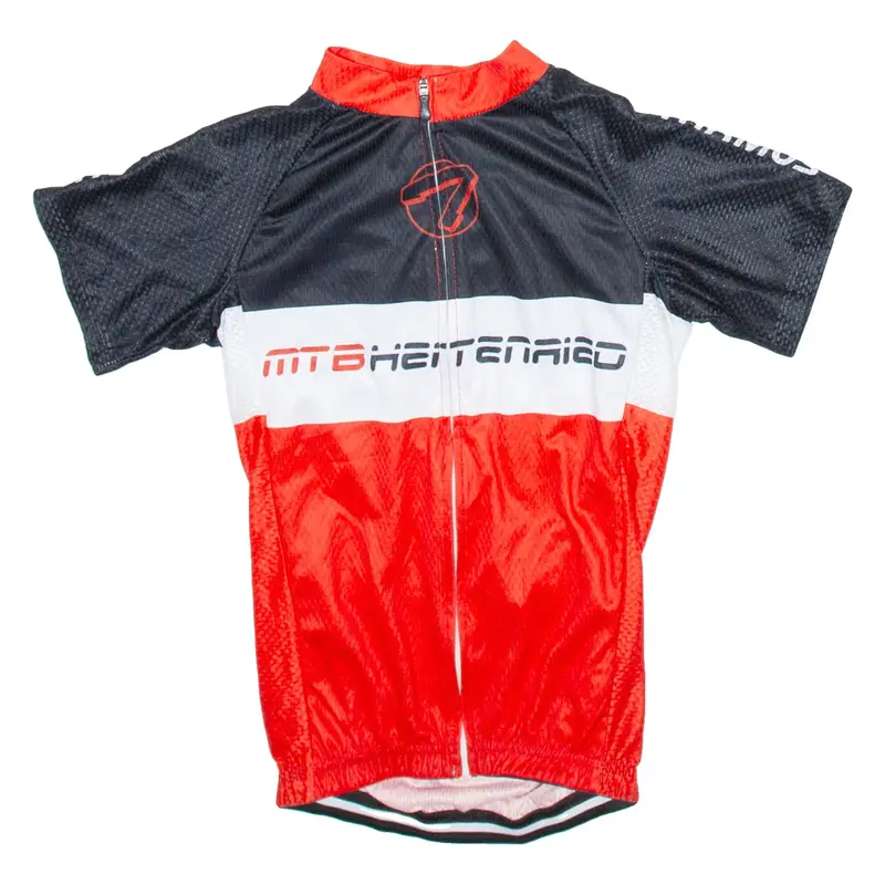 CYCLING Full Zip Cycling Mens Jersey Red L