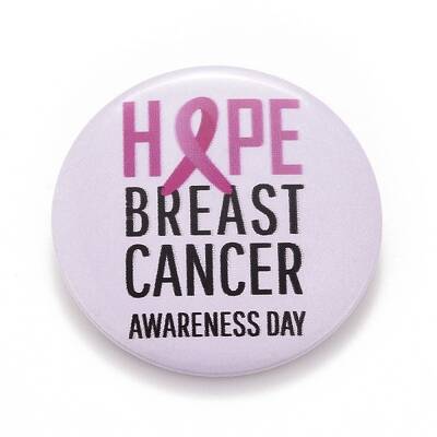 Breast Cancer Awareness Month Tinplate Brooch Pin
