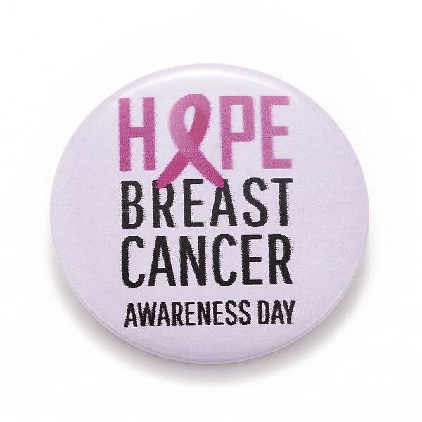 Breast Cancer Awareness Month Tinplate Brooch Pin