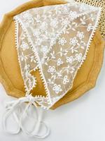 Women's Flower Design Contrast Lace Headscarf, Casual Cute Hair Accessories for Daily Wear, Minimalist Headwear Suitable for ...