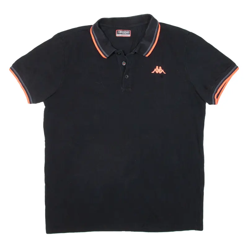 KAPPA Mens Polo Shirt Black XL