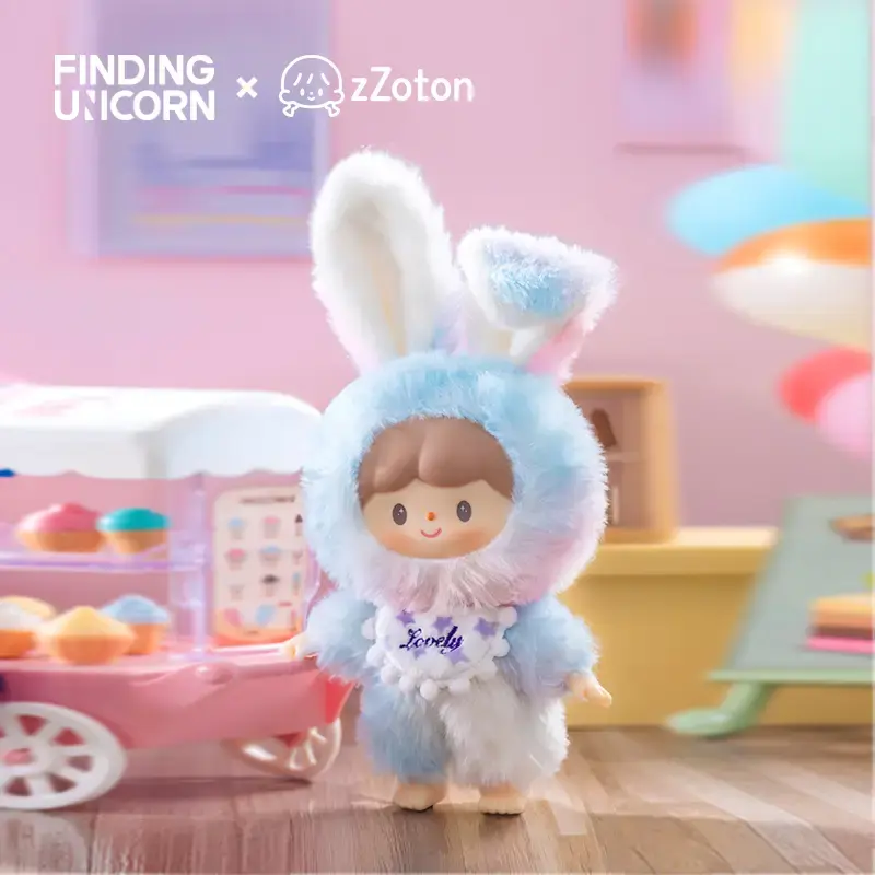 [FINDING UNICORN] zZoton Delicious Bunny Vinyl Plush Blind Box Celebrity Style Trendy Decorative Doll Cute Figures Desktop Or...