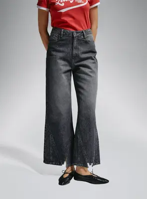 THELMA GREY LOW WAIST JEANS | Size: 34