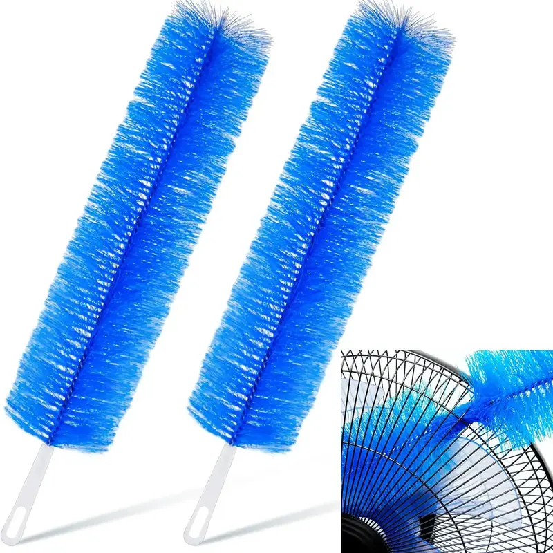 Cobweb Duster, Bendable Fan Duster, Plastic Fan Cleaning Brush, Microfiber Head Duster, Reusable Duster for Air Conditioner B...