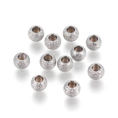 Tarnish Resistant 304 Stainless Steel Textured Spacer Beads