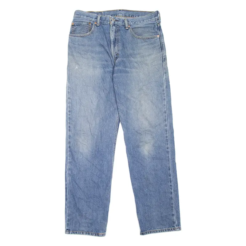 LEVI'S 550 Jeans Mens Blue Relaxed Tapered Stone Wash W34 L32