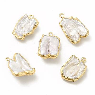 Baroque Natural Keshi Pearl Pendants