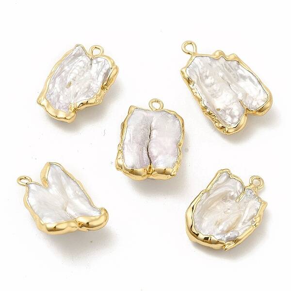 Baroque Natural Keshi Pearl Pendants