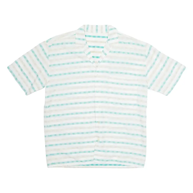 Mens Shirt White Striped M