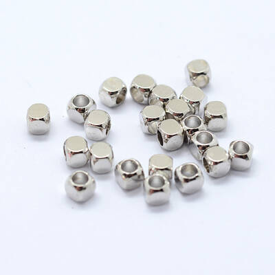 Cube Brass Spacer Beads