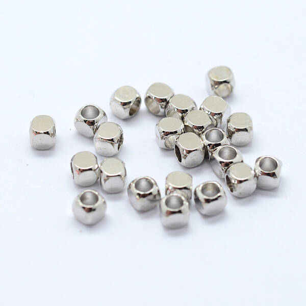 Cube Brass Spacer Beads