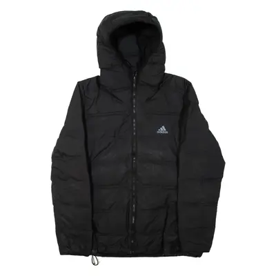 ADIDAS Womens Puffer Jacket Black Hooded XL