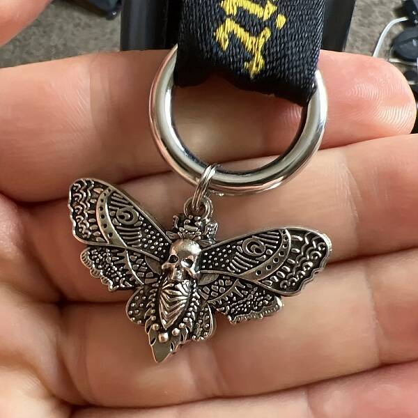 Moth Alloy Shoe Charms
