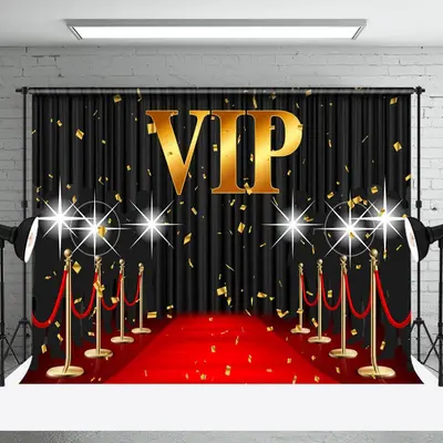 Aperturee Gorgeous Red Carpet Ribbon Vip Theme Backdrop
