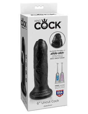 King Cock 6 Uncut - Black