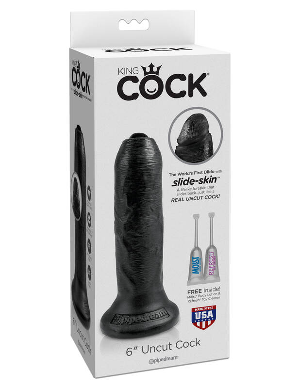 King Cock 6 Uncut - Black