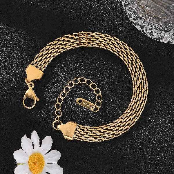 Ion Plating(IP) 304 Stainless Steel Mesh Chain Bracelet