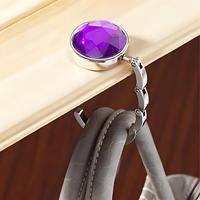 Foldable Handbag Hanger, 1 Count Compact Portable Adjustable Rotatable Desktop Holder Hook for Cafe and Library, Home Organiz...