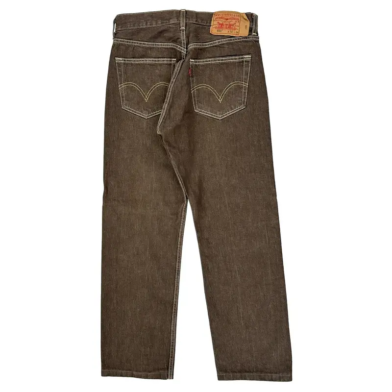 501 Levis Jeans - 29W UK 12 Brown Cotton