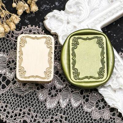Rectangle Flower Frame Brass Stamp Heads
