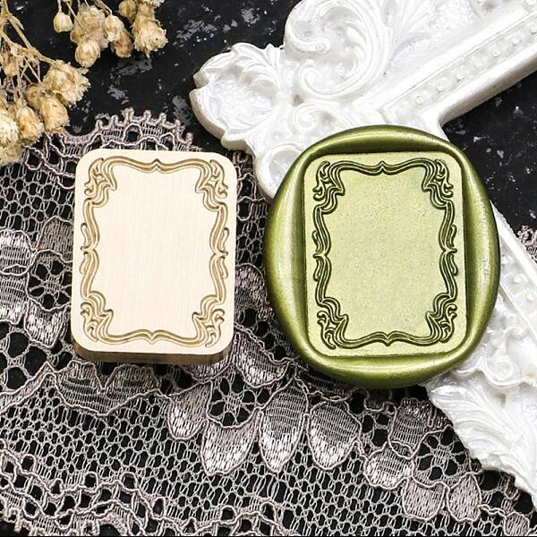 Rectangle Flower Frame Brass Stamp Heads