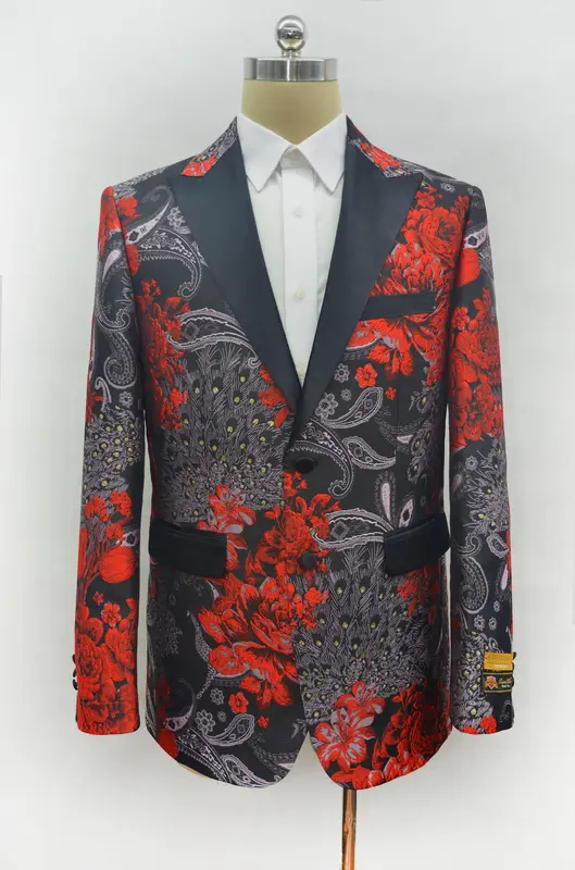 Fashion-9#  Red - Mens Wholesale Blazers