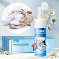 Gihen Shoe Cleaner Kits (9.17 oz), Water-Free Foam Shoe Cleaner with Shoe Brush and Shoe Cloth, Sneaker Care, Ideal for Footw...