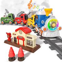 MORECOLL Train Set for Toddlers & Kids w/Music, Lights & Tracks - First Choo Choo Train, Magnetic Connection, Birthday Gifts ...